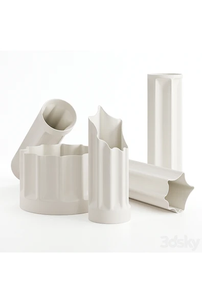 TuransoyCraft Rustika Greek Vazo Büyük Boy 25 CM Sert Plastik 5'li Dekoratif Yunan Sütun Vazo ürün görseli 1
