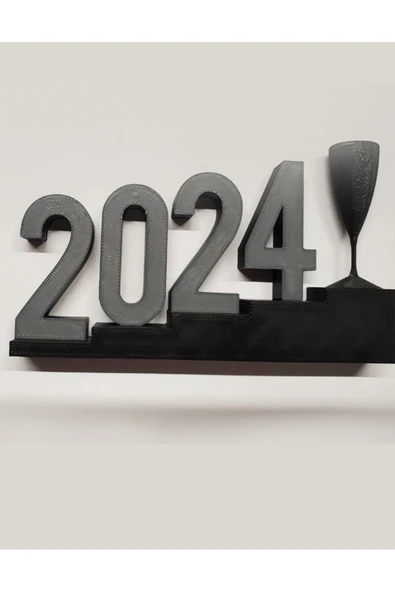 TuransoyCraft Yılbaşı Süsü 2024 Masaüstü Dekoratif Obje 20CM ürün görseli 1