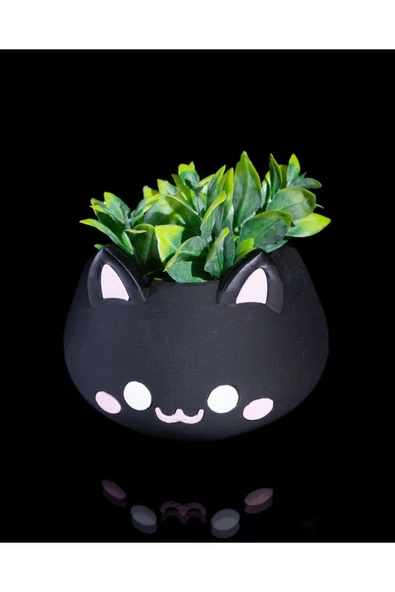 TuransoyCraft Anime Kedi Vazo Kedi Masaüstü Dekoratif Obje ürün görseli 1