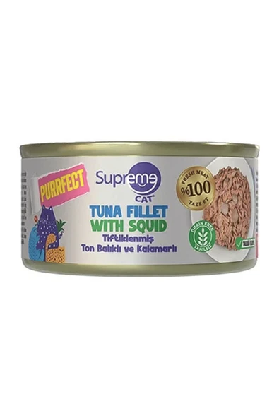 Supreme Kedi Yaş Mama Tiftik.Ton Balık,Kalamar 70G ürün görseli 1