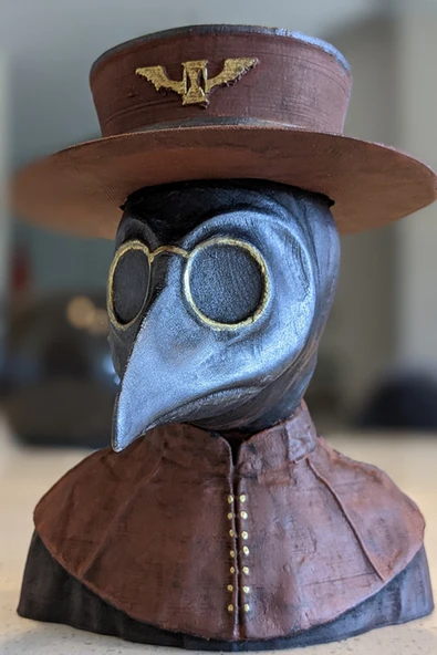 TuransoyCraft Veba Doktoru Büst Plague Doctor Büst 13CM ürün görseli 1