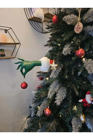 TuransoyCraft Sneaky Grinch Yılbaşı Süsü Grinch Eli Çam Ağacı Süsü ürün görseli 1