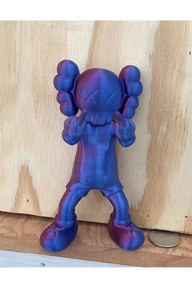 TuransoyCraft Kaws Orta Parmak Boyalı Figür Büyük Boy 20CM ürün görseli 1