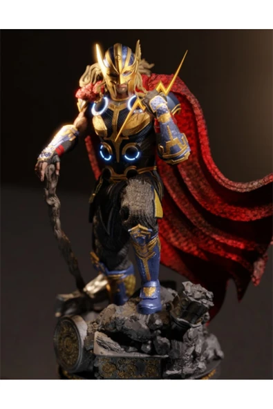 TuransoyCraft Marvel Thor Love And Thunder Boyalı Figür Thor Figür Büyük Boy 25CM ürün görseli 1