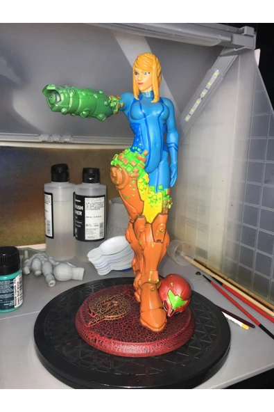 TuransoyCraft Metroid Samus Aran Figür Samusu Aran Obje Büyük Boy 25CM ürün görseli 1