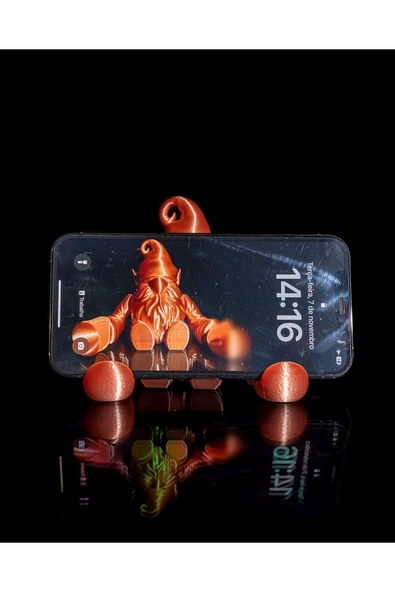 TuransoyCraft Yılbaşı Hediyesi Telefon Standı Cüce Masaüstü Telefon Standı 9CM ürün görseli 1