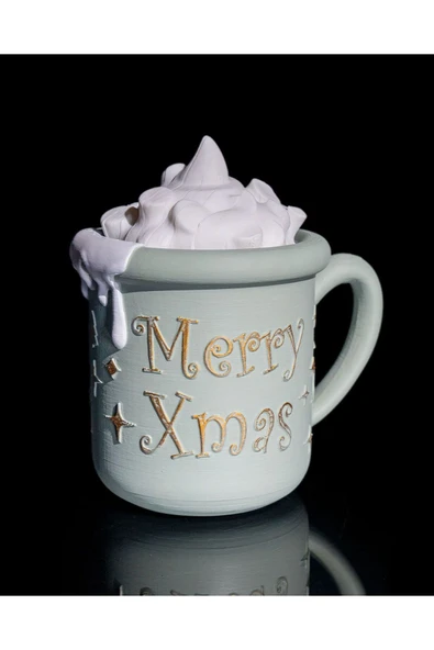 TuransoyCraft Yılbaşı Hediyesi Puzzle Yılbaşı Mug Sıcak Çikolata Bulmaca 12CM ürün görseli 1
