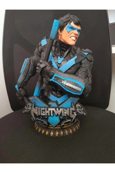 TuransoyCraft Nightwing Boyalı Büst Dick Grayson Boyalı Büst 15CM ürün görseli 1
