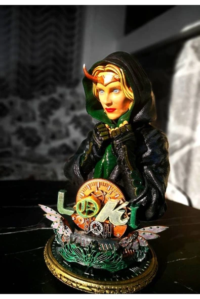 TuransoyCraft Wicked Marvel Sylvie Büst Marvel Sylvie Laufeydottir Büst Büyük Boy 20CM ürün görseli 1
