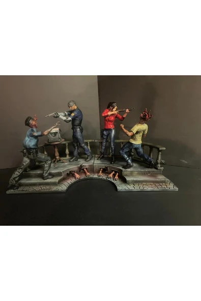 TuransoyCraft Resident Evil 2 Leon ve Claire Figür Resident Evil Leon Obje RE2 Claire Figür 25CM Büyük Boy ürün görseli 1