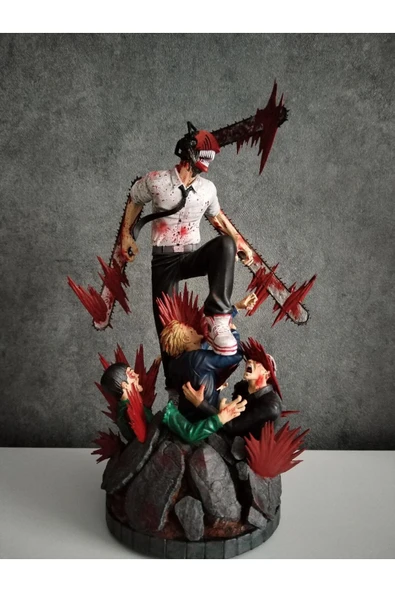 TuransoyCraft Chainsaw Man Denji Boyalı Figür Büyük Boy 25CM ürün görseli 1