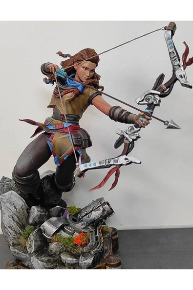 TuransoyCraft Horizon Aloy Boyalı Figür Horizon Zero Dawn Aloy Figür Büyük Boy 25CM ürün görseli 1