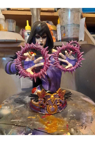 TuransoyCraft DC Comics Raven Büst Teen Titans Raven Büst 15CM ürün görseli 1