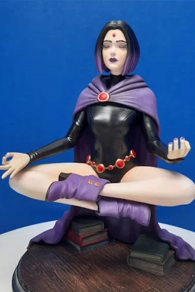 TuransoyCraft Teen Titans Raven Figür Raven Meditasyon Figür Büyük Boy 25CM ürün görseli 1