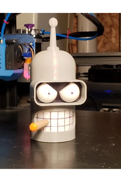 TuransoyCraft Futurama Bender Boyalı Figür Bender Obje Büyük Boy 20CM ürün görseli 1