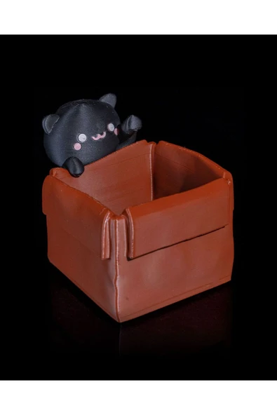TuransoyCraft Kawaii Cat Mini Kutu Anime Kedi Saklama Kutusu ürün görseli 1