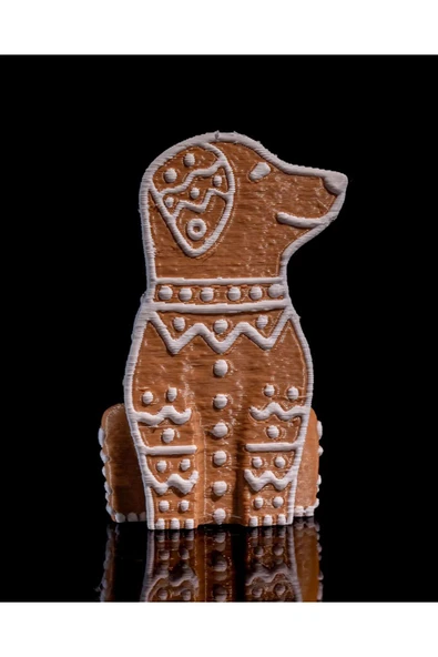 FEHU 3D PRINTING Yılbaşı Süsü Köpek Yılbaşı Süsü Zencefilli Kurabiye Köpek 8CM ürün görseli 1