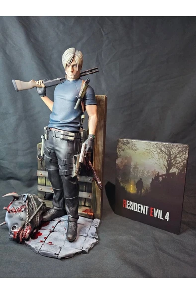 TuransoyCraft Resident Evil 4 Leon Kennedy Figürü Resident Evil 4 Leon Obje 25CM Büyük Boy ürün görseli 1