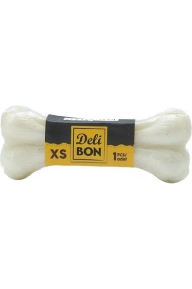 Delibon Köpek Ödül Deri Pres Kemik Beyaz (XS) 7 Cm ürün görseli 1