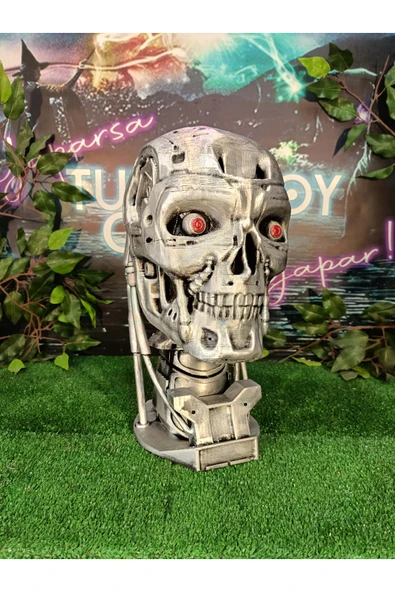 TuransoyCraft Terminatör T-800 Kafa Boyun Büst 40 CM 1/1 (GERÇEK BOY) ürün görseli 1