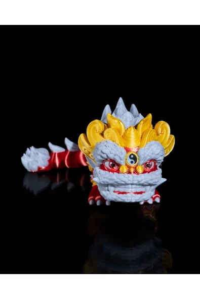 TuransoyCraft Çin Aslanı Ejderha Oyuncak Çin Ejderhası Hareketli Oyuncak 15CM ürün görseli 1