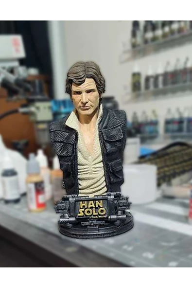 TuransoyCraft Star Wars Han Solo Boyalı Büst 15CM ürün görseli 1