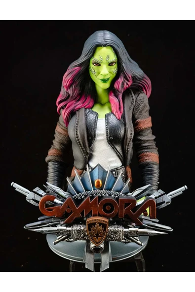 TuransoyCraft Guardians of Galaxy Gamora Büst Guardians of Galaxy Roket Gamora Boyalı Büst 15CM ürün görseli 1