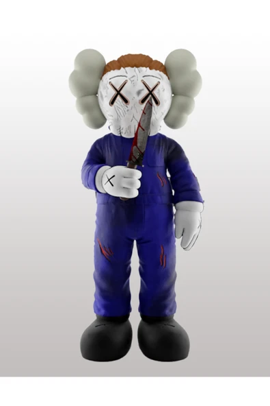 TuransoyCraft Kaws Michael Myers Figür Kaws Halloween Michael Myers Boyalı Figür Büyük Boy 20CM ürün görseli 1
