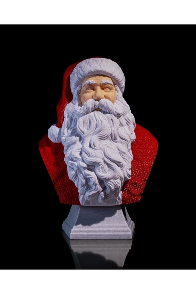 TuransoyCraft Yılbaşı Noel Baba Büst Klasik Noel Baba Boyalı Büst 15CM ürün görseli 1