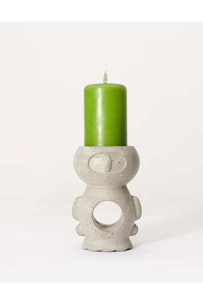 TuransoyCraft Space Uzaylı Mumluk Büyük Boy 20 CM Dekoratif Sert Plastik Fütüristik Mumluk ürün görseli 1