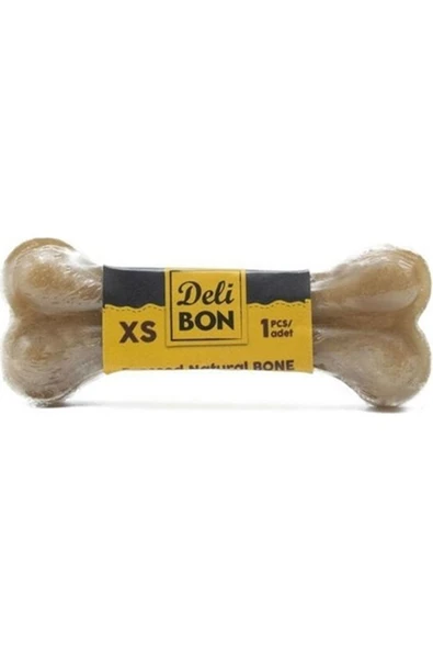 Delibon Köpek Ödül Deri Pres Kemik Naturel(XS) 7Cm ürün görseli 1