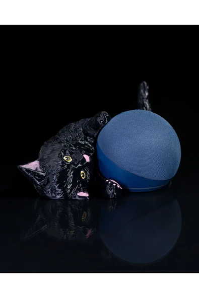 TuransoyCraft Kedi Yuvarlak Hoparlör Standı Büyük Boy 22CM ürün görseli 1
