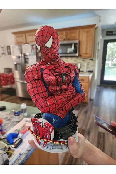 TuransoyCraft Spiderman Büst Örümcek Adam Figür 25CM Büyük Boy ürün görseli 1