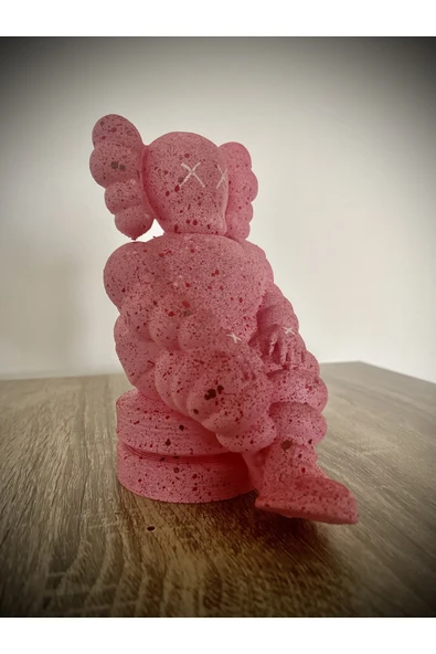 TuransoyCraft Pembe Kaws Marshmallow Boyalı Figür Büyük Boy 20CM ürün görseli 1