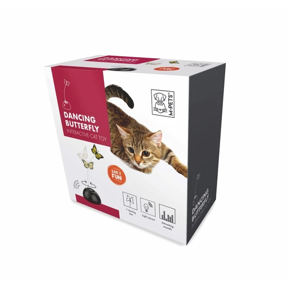 M-Pets Dancing Butterfly İnteraktif Kedi Oyuncağı Siyah ürün görseli 1