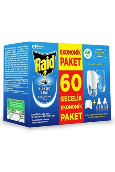 Elektro Likit Cihaz ve 2 Yedek Likit Şişe 60 Gecelik Ekonomik Paket ürün görseli 1