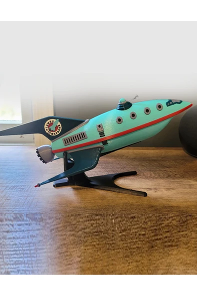 TuransoyCraft Futurama Planet Express Ship Boyalı Figür Futurama Gezegen Ekspres Gemisi ürün görseli 1