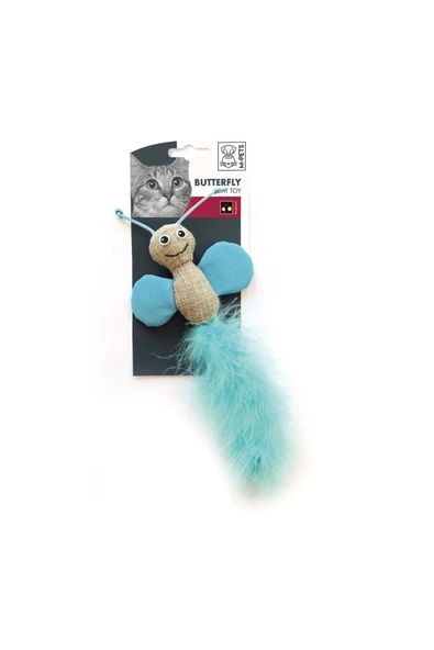 M-Pets Kedi Oyuncağı Kelebek Karışık Renkli ürün görseli 1
