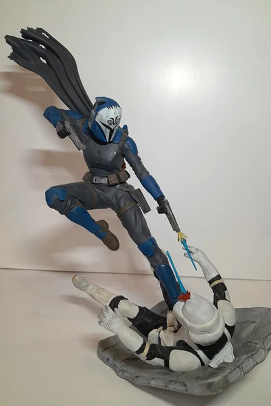 TuransoyCraft Starwars Bo Katan Kryze Figür The Mandalorian Bo-Katan Figür Büyük Boy 25CM ürün görseli 1