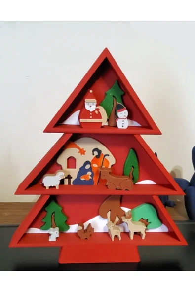 TuransoyCraft Noel Ağacı Dekoratif Obje Yılbaşı Ağacı Dekoru 20CM ürün görseli 1