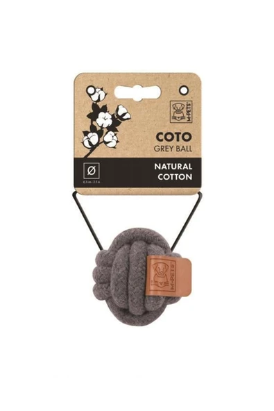 M-Pets Köpek Oyuncağı Örgü Top Gri 6.5 Cm ürün görseli 1