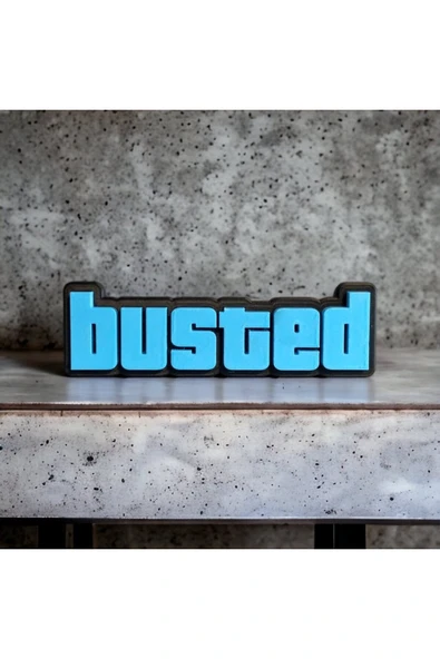 TuransoyCraft GTA Busted Obje Busted Yazılı Dekoratif Obje 15CM ürün görseli 1