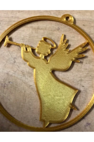 TuransoyCraft Çam Ağacı Süsü Melek Yılbaşı Süsü Gold Melek ürün görseli 1