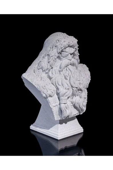 TuransoyCraft Yılbaşı İskandinav Noel Baba Büst 15CM, şık ve dekoratif ev süsü ürün görseli 1