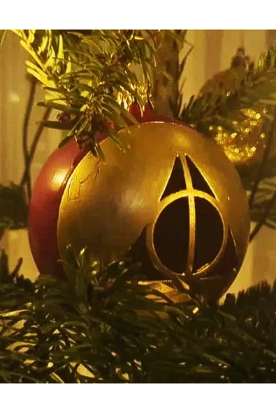 TuransoyCraft Harry Potter Çam Ağacı Süsü Harry Potter Ölüm Yadigarları Yılbaşı Süsü ürün görseli 1