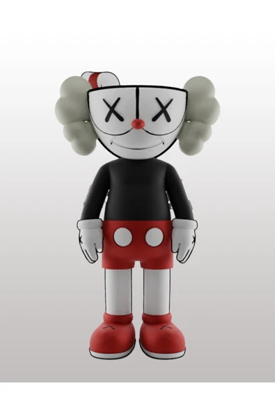 TuransoyCraft Kaws Palyaço Boyalı Figür Büyük Boy 20CM ürün görseli 1
