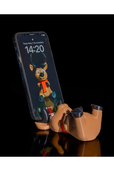 TuransoyCraft Yılbaşı Hediyesi Telefon Standı Ren Geyiği Masaüstü Telefon Standı 17CM ürün görseli 1