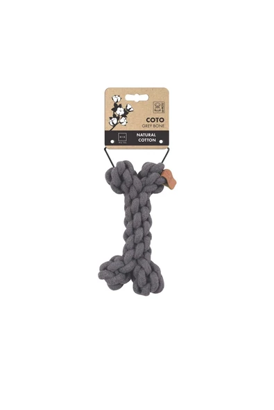 M-Pets Köpek Oyuncağı Örgü Kemik Gri 19*12*5 Cm ürün görseli 1