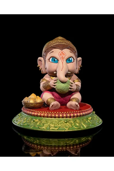 TuransoyCraft Chibi Ganesh Boyalı Fİgür ürün görseli 1