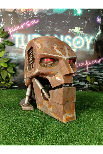 TuransoyCraft Judge Dredd 1995 ABC Warrior Robot Head Kafa 1/1 Gerçek Pas Efektli (Gerçek Boy) ürün görseli 1
